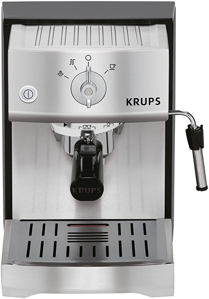 KRUPS XP5240 Pump Espresso Machine with KRUPS Precise Tamp Technology and Stainless Steel Housing, Silver