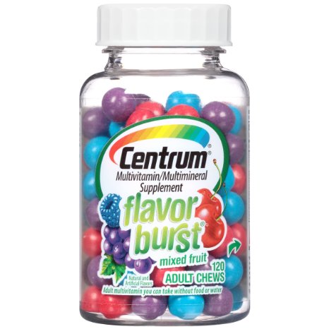 Centrum Adult Flavor Burst Multivitamin/Multimineral Supplement (Mixed Fruit Flavor, 120-Count Chews)