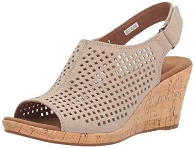 Rockport Women's Briah PERF Sling Wedge Sandal