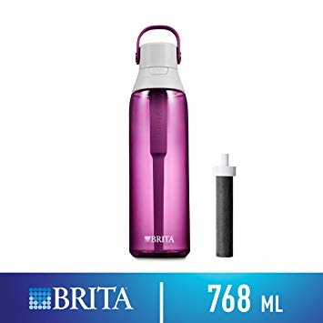 Brita Premium Filtering Water Bottle with Filter, BPA-Free, Orchid, 768 mL