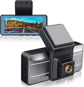 Dash Cam for Cars, 1080P Full HD Dash Car Camera Video Recorder Front Dashcam Super Night Vision, 170° Wide Angle Dashcams with 3.4" IPS Display, G-Sensor, WDR, Motion Detection Loop Recording