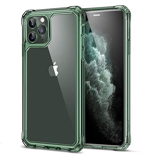 ESR Air Armor Designed for iPhone 11 Pro Max Case, [Military Grade Protection] [Shock-Absorbing] [Scratch-Resistant] Hard PC   Flexible TPU Frame for the iPhone 11 Pro Max, Dark Green