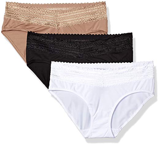 Warner's Women's Blissful Benefits No Muffin Top 3 Pack Hipster Panties