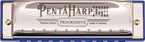 HOHNER Pentaharp Harmonica, Key of C Minor, Stainless steel (M21BX-CM)