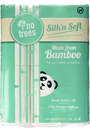 Silk'n Soft Bamboo Tree-Free 3-Ply Toilet Paper -12pk