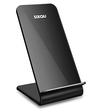 Fast Wireless Charger, SIXQU Wireless Charging Pad Stand for Samsung Galaxy Note 8, S8, S8 Plus, S7 Edge, S7, S6 Edge Plus, Note 5, Cell Phone QI Standard Charge for iPhone X iPhone 8 iPhone 8 Plus