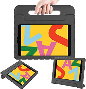 AVAWO iPad 10.2 Kids Case, ipad 7th Generation case, Light Weight Shock Proof Convertible Handle Stand Kids Friendly Case for iPad 10.2 inch 2019 Release and Air 3 - Black