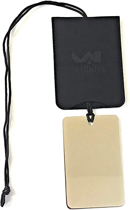 Markha Shower Shaving Mirror Fogless Travel Mirror Small Unbreakable Hanging Mirror with Rope for Camping, Traveling, Backpacking, Locker and Personal Use (Black)