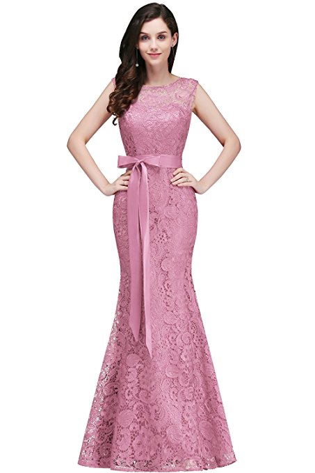 Babyonlinedress Lace Mermaid Evening Dress For Women Formal Long Prom Dress