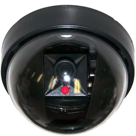 VideoSecu Fake Dummy Imitation Dome Security Camera with Flashing Light LED Cost-Effective Security CCTV Simulated Dome Camera 3PZ