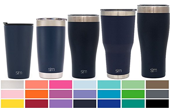 Simple Modern Pint 16oz Tumbler - Vacuum Insulated Double Wall 18/8 Stainless Steel Hydro Trazel Mug - Coffee Cup Flask - Deep Ocean