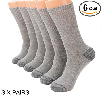 Jaybally Men’s 6 Pack Athletic Crew Socks Classic Comfort Size 10-13