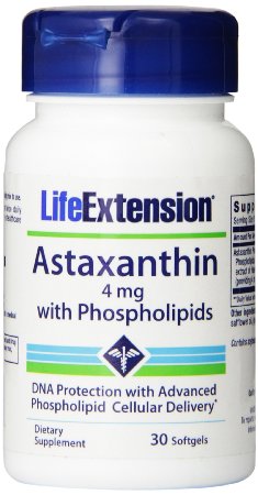 Life Extension Bio-Enhanced Astaxanthin with Phospholipids Softgels 4 mg 30 Count