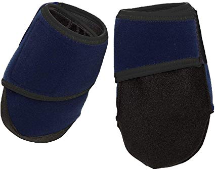 Healers Medical Dog Boots and Gauze Bandages, Box Set of 2 Boots with 2 Gauze Pads, Blue