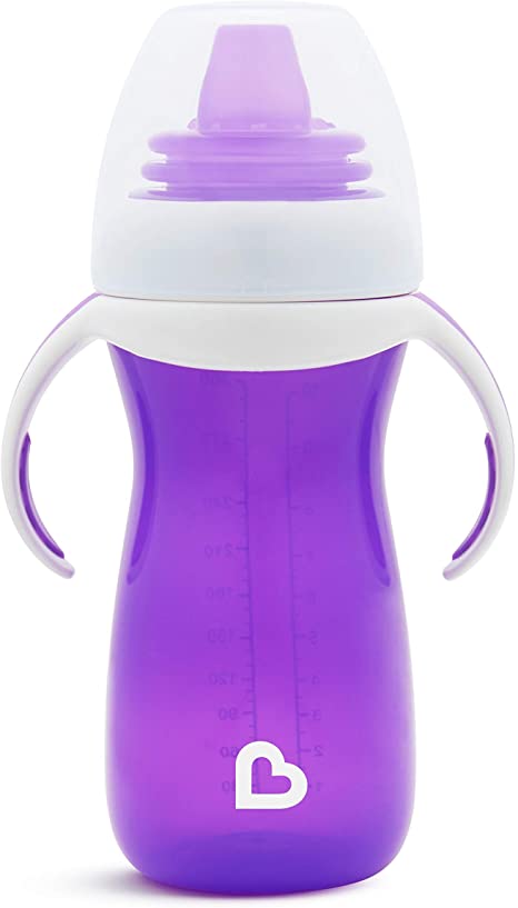 Munchkin Gentle Transition Sippy Cup with Trainer Handles, 10 oz, Purple