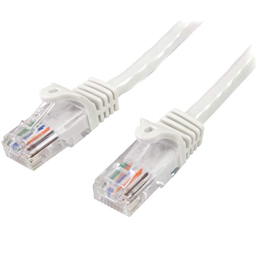 StarTech.com 45PAT3MWH Cat5e Patch Cable with Snagless RJ45 Connectors - 3m, White