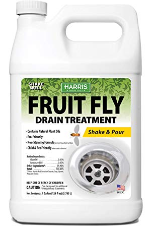 Harris Fruit Fly and Drain Fly Killer, 128oz Treatment for Drains