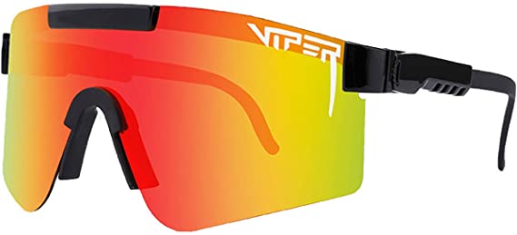 Outdoor Polarized Sunglasses for Men and Women Large Frame Riding Sport All-Round Plating Sunglasses,100% UV400 Blocking Eliminate Eye Fatigue