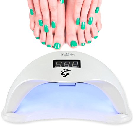 48w LED Nail Lamp - Cure All LED Gel / UV Gel / Builder Gel Polish (with 4 Timer Setting & Automatic Turn on and off Sensor etc) -SUN5 Professional Pedicure Manicure LED UV Nail Dryer Light Machine
