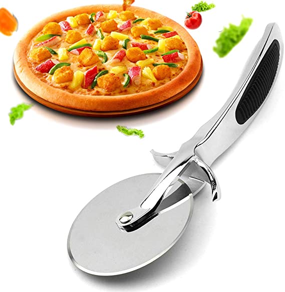 Pizza Cutter Wheel,JmeGe Kitchen Stainless Steel Pizza Cutter with Anti-Slip Grip Handle
