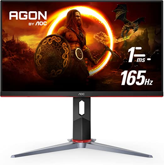 AOC Gaming 24G2S 24” Frameless Gaming Monitor, Full HD 1920x1080, 165Hz 1ms, Adaptive-Sync