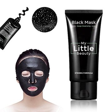 MY LITTLE BEAUTY Black Mask Deep Cleansing Blackhead Remover Purifying Peel Off The Black Head Acne Treatment Black Mud Face Mask Tearing Style (2 bottles)