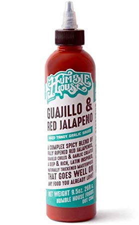 Humble House Guajillo and Red Jalapeno Sauce - Aged Tangy Garlic Sauce - A complex mix of red jalapenos, guajillo chiles and garlic - Perfect for Chicken wings, hummus, pork ribs, spring rolls, nachos