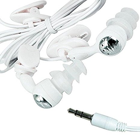 SHZONS White Water Sport Waterproof In-Ear Earbuds Stereo Headphones for iPod/iPhone/MP3 Player