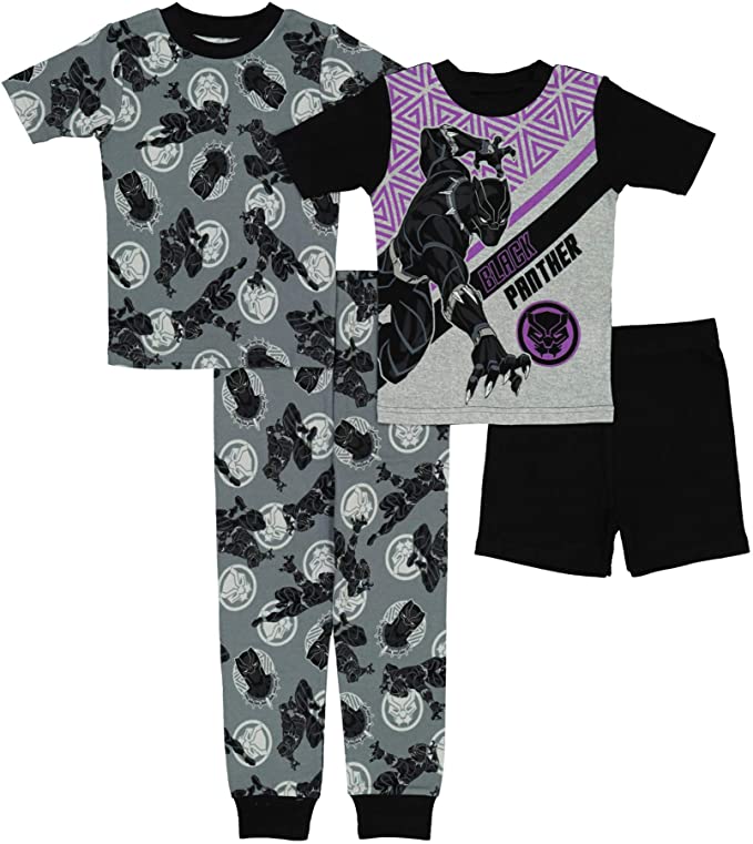 Marvel Boys' Black Panther Snug Fit Cotton Pajamas