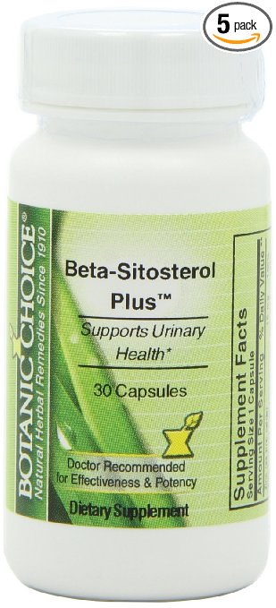 Botanic Choice Beta-sitosterol Plus Capsules, 30 Count (Pack of 5)