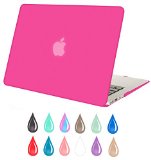Mosiso - Rose Red AIR 13-inch Soft-Touch Plastic See Through Hard Shell Snap On Case Cover for Apple MacBook Air 133 Models A1369 and A1466 ROSE RED
