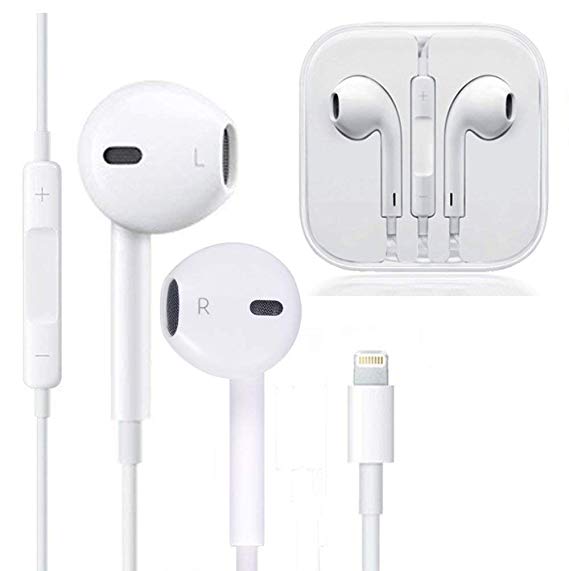 Earphones, Microphone Earbuds Stereo Headphones Noise Isolating Headset Made Compatible with iPhone Xs/XR / XS Max/iPhone 7/7 Plus iPhone 8/8Plus / iPhone X Earphones, Support All System (1 Pack)