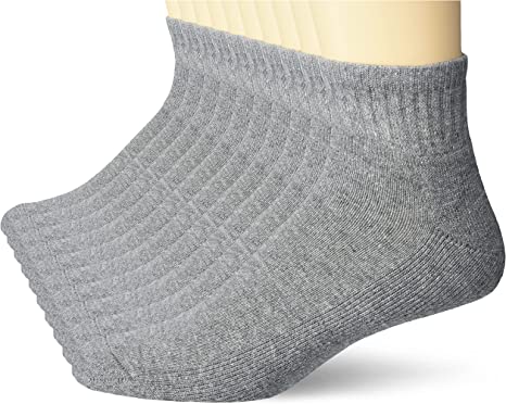 Amazon Essentials mens 10-Pack Cotton Half Cushioned Ankle Socks