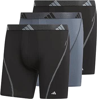 adidas mens Performance Mesh Boxer Brief Underwear (3-pack) Engineered for Active Sport With All Day Comfort