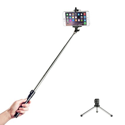 Selfie Stick, TaoTronics Bluetooth Shutter with Tripod for Smartphone Universal for iPhone Samsung and other IOS and Android Smartphone