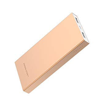Power Bank, Parkman Travel External Portable Charger Pack Power Bank Charging Station for iPhone, Samsung, Sony, Cell Phones, Tablets (Gold 8000mAh K2)