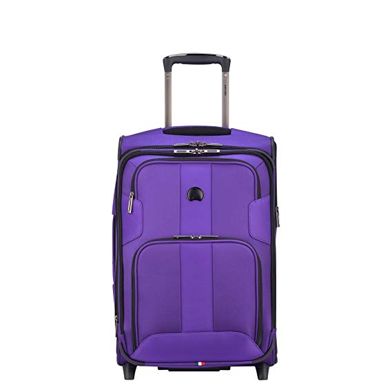 Delsey Luggage Sky Max Expandable 2 Wheeled Carry on, Purple