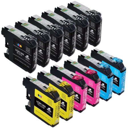 12-Pack Brother LC201 XL LC203 XL Ink Cartridge Replacement Works with Brother MFC-J4320DW MFC-J4420DW MFC-J4620DW J5520DW MFC-J5620DW MFC-J5720DW MFC-J460DW MFC-J480 J485 J680 J880 J885 Printer