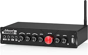 Nobsound 5.1 Channel Bluetooth Amp, Power Audio Amplifier with Optical, Coaxial, USB inputs & Subwoofer Output for Home Theater Surround Sound System, 3 x TPA3116