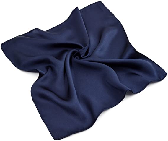 Premium 100% Pure Silk Solid Pocket Square Handkerchief Scarf 13.5" - Diff Color