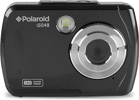 Polaroid IS048 Digital Camera - Small Lightweight Waterproof Instant Sharing 16 MP Digital Portable Handheld Action Camera (Black)