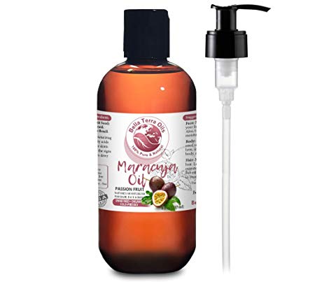 NEW Maracuja Oil (Passion Fruit). 8oz. Cold-pressed. Unrefined. Organic. 100% Pure. Non-GMO. Hexane-free. Fights Wrinkles. Softens Hair. Natural Moisturizer. For Hair, Skin, Beard, Stretch Marks.