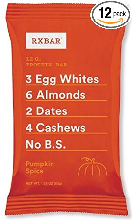 RXBAR Whole Food Protein Bar Pumpkin Spice 183 Ounce Pack of 12