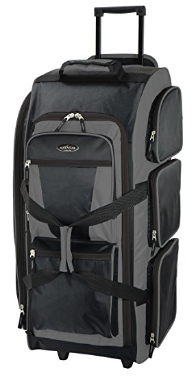 Travelers Club 30" "Xpedition" SEVEN Pocket 2-Tone Standing and Rolling Duffel