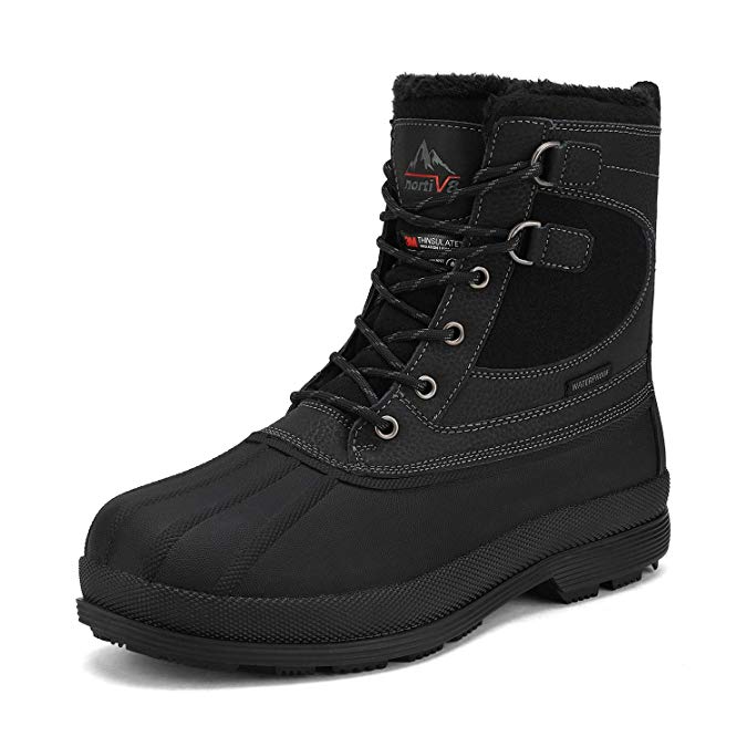 NORTIV 8 Men's Waterproof Winter Snow Boots