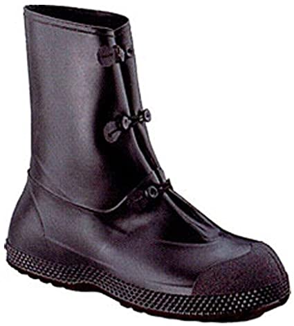 Servus SuperFit 12" PVC Chemical-Resistant Men's Overboots, Black (11095), M (size 9-10 boots)