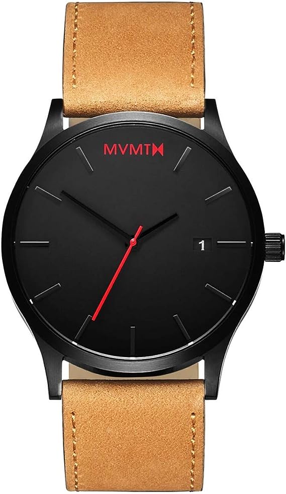 MVMT Classic Watches | 45 MM Men's Analog Minimalist Watch | Leather Wristband