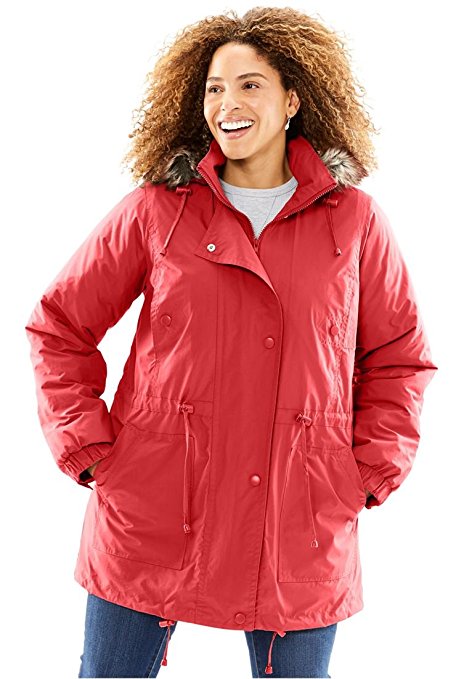 Women's Plus Size Taslon Anorak Coat