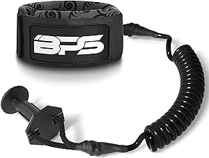 BPS New Zealand ‘Storm’ Bodyboard Leash – Premium Coil 4ft Coiled Wrist Boogie Board Leashes with Plug