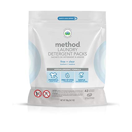 Method Laundry Detergent Packs, Free   Clear, 2 Count